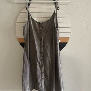 Gray Button-Down Women's Dress